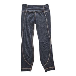 Athleta Gray Track Pants with Tan Stitching